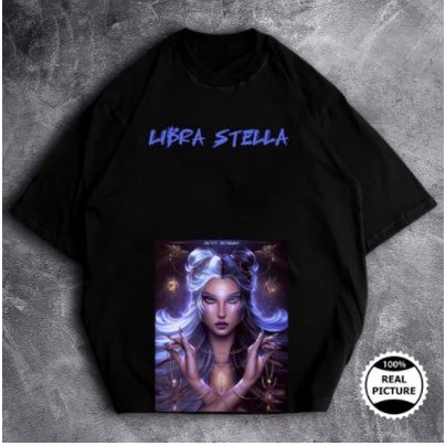 Kaos Oversize Wanita Libra Stella // Kaos Wanita Bahan Cotton 24s