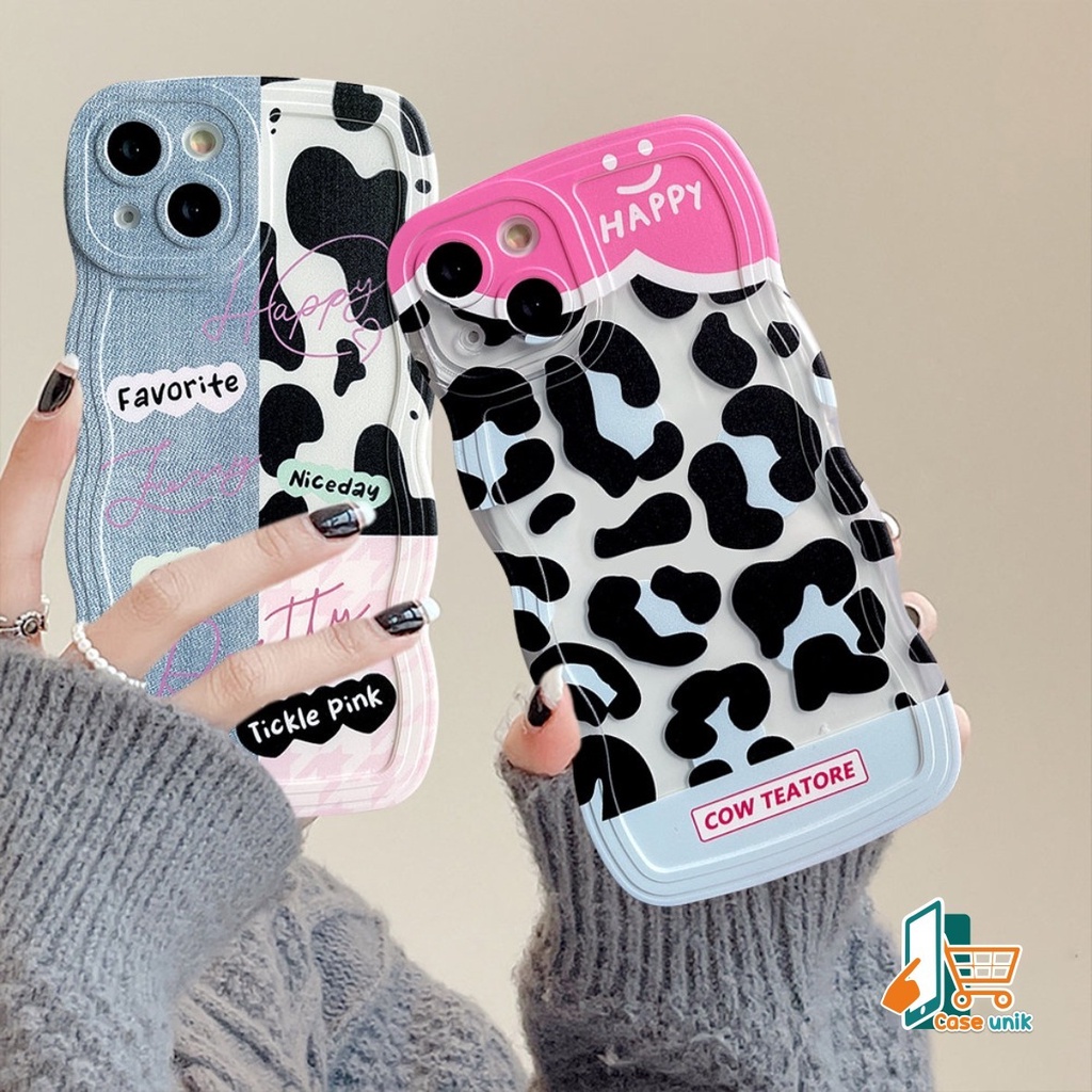 SS802 SOFTCASE PATCH DENIM LEOPARD FOR IPHONE 7 8 7+ 8+ X XS XR XS MAX 11 12 13 14 PRO MAX 14 MAX CS5434