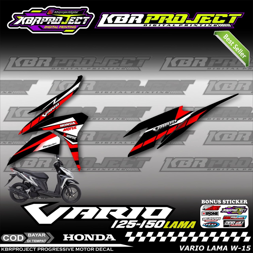 VARIO 125-150 LAMA STIKER SRTIPING MOTOR KEREN STIKER LIS VARIASI STIKER MOTOR HONDA DESAIN RACING W