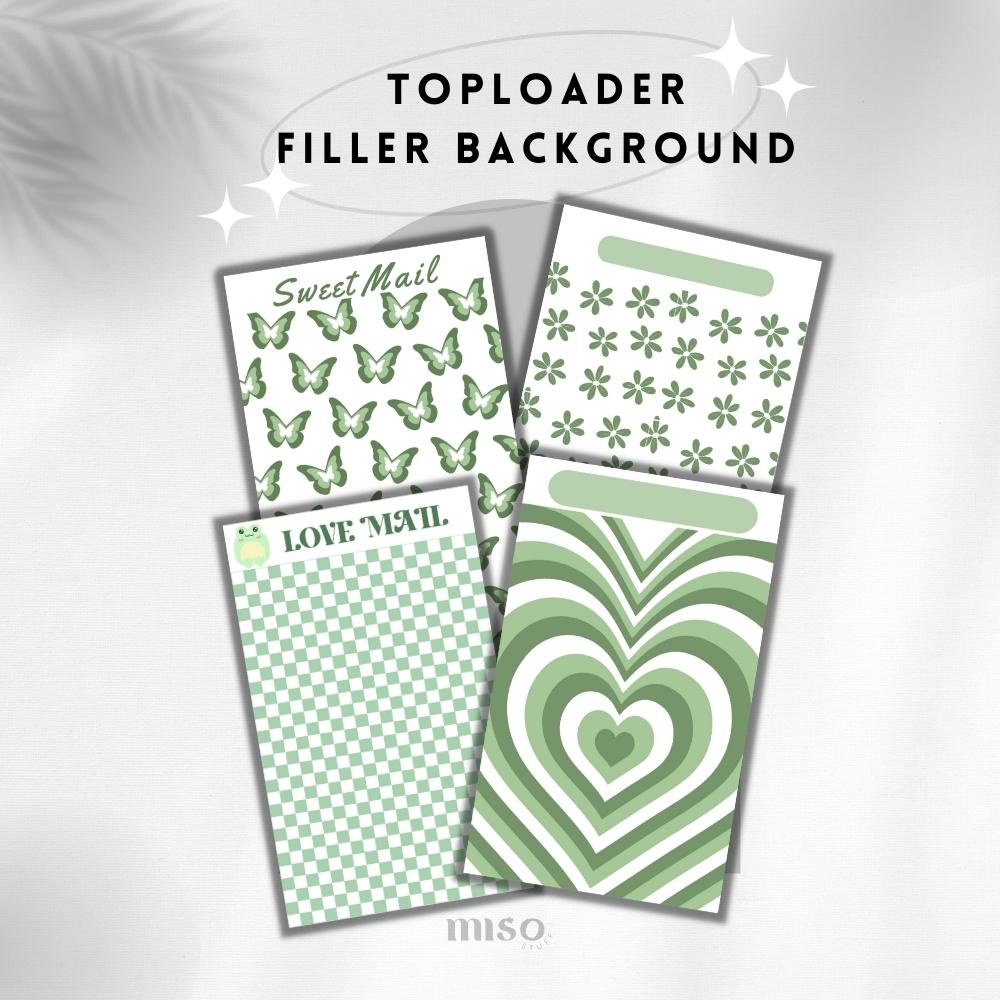 Toploader Photocard Background GREEN / Toploader Photocard Filler Background / PC Toploader Filler K