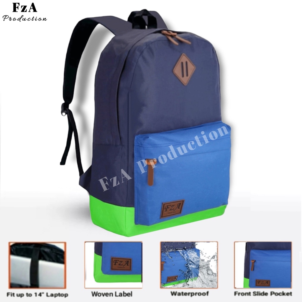 Tas Ransel Gendong Laptop Distro Sekolah Kuliah Pria Wanita Backpa ck  Murah Original FzA FREE Jam Tangan Dompet