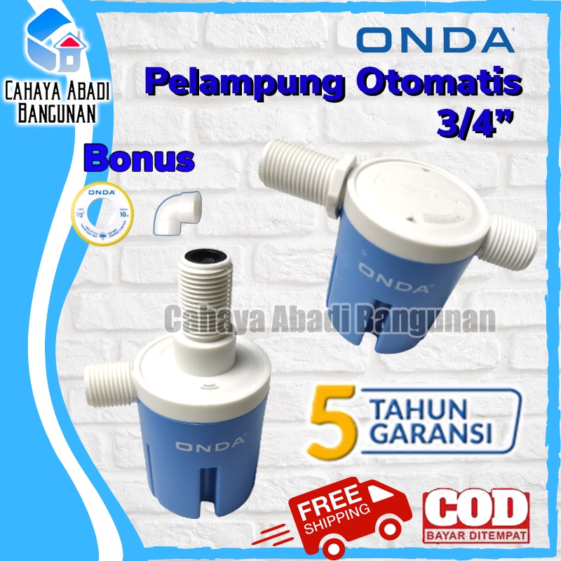 Pelampung Otomatis Tandon Toren Kran Air Tanpa Listrik ONDA 3/4 Inch