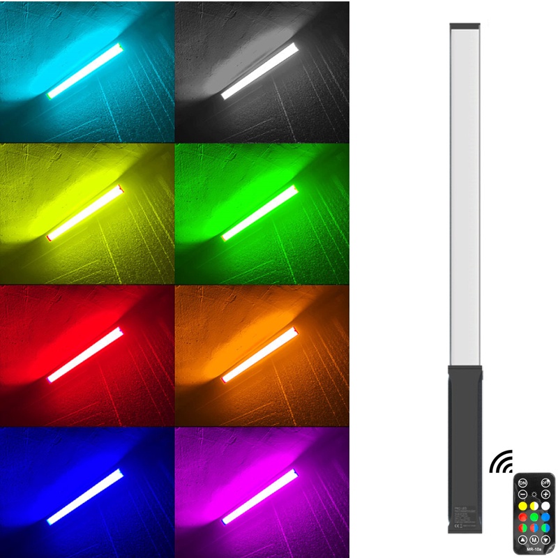 RGB  Handheld Colorful LED Stick Fill Light Handheld LED Flash Light Stick Photographic Lighting  with Remote Control 2000 Lumens