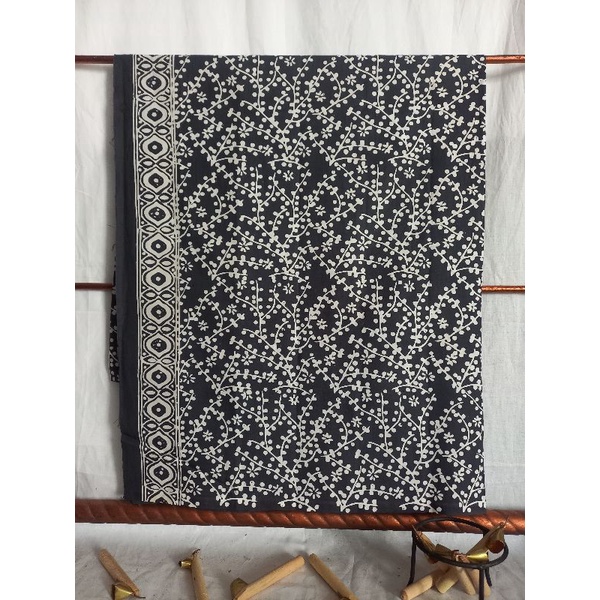 Kain Batik Cap Abu tua - Tasik AF53