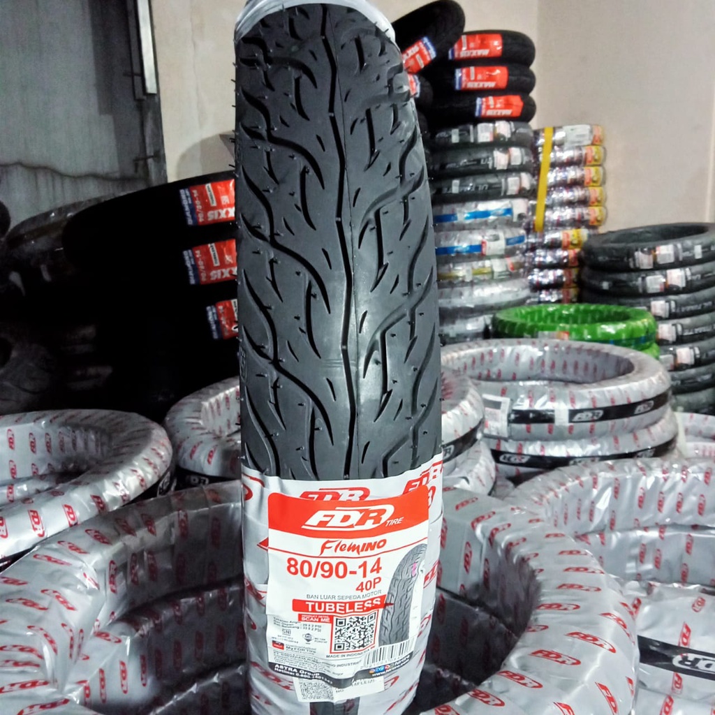 Ban Motor FDR FLEMINO 80/90-14 Tubeless Ring 14 Original Untuk Beat Vario Mio Scoopy