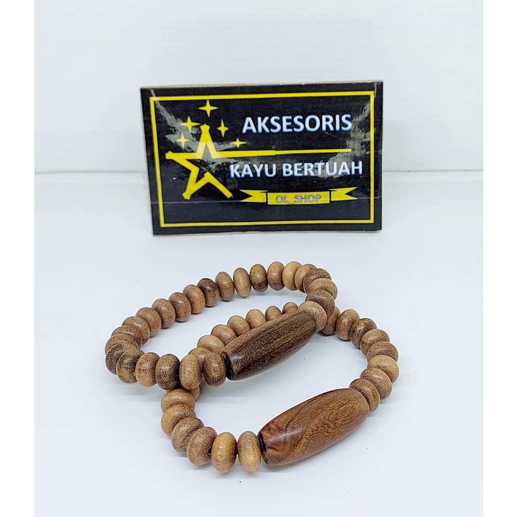 sepasang gelang bidara madinah kombinasi plat