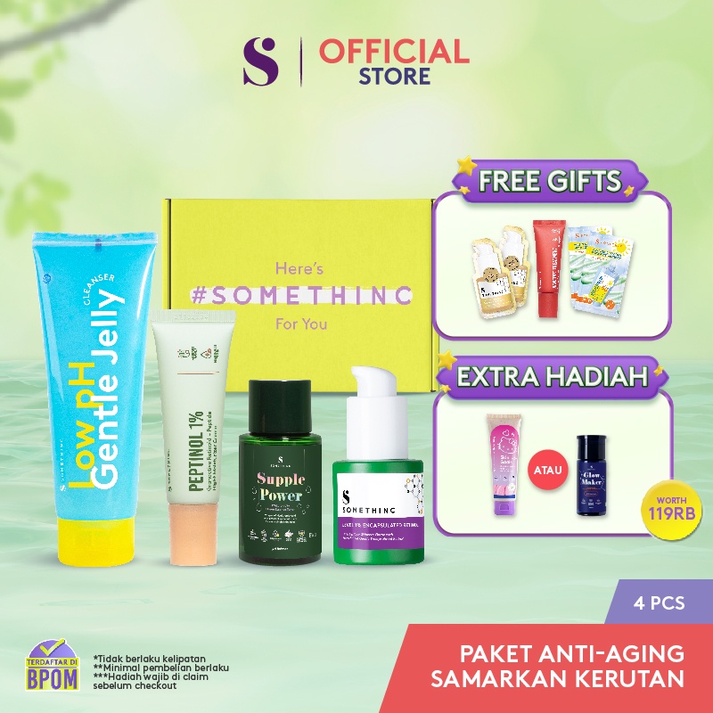 Jual Somethinc Pcs Paket Anti Aging Menolak Tua Kulit Bebas Kerutan Gratis Moisturizer