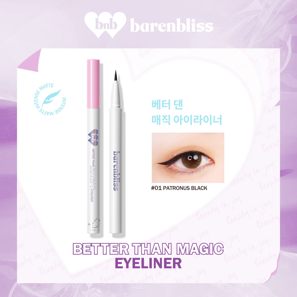 BNB barenbliss Better Than Magic Eyeliner Waterproof Korea Make Up Eyeliner Pensil【Tahan Lama-Hitam】