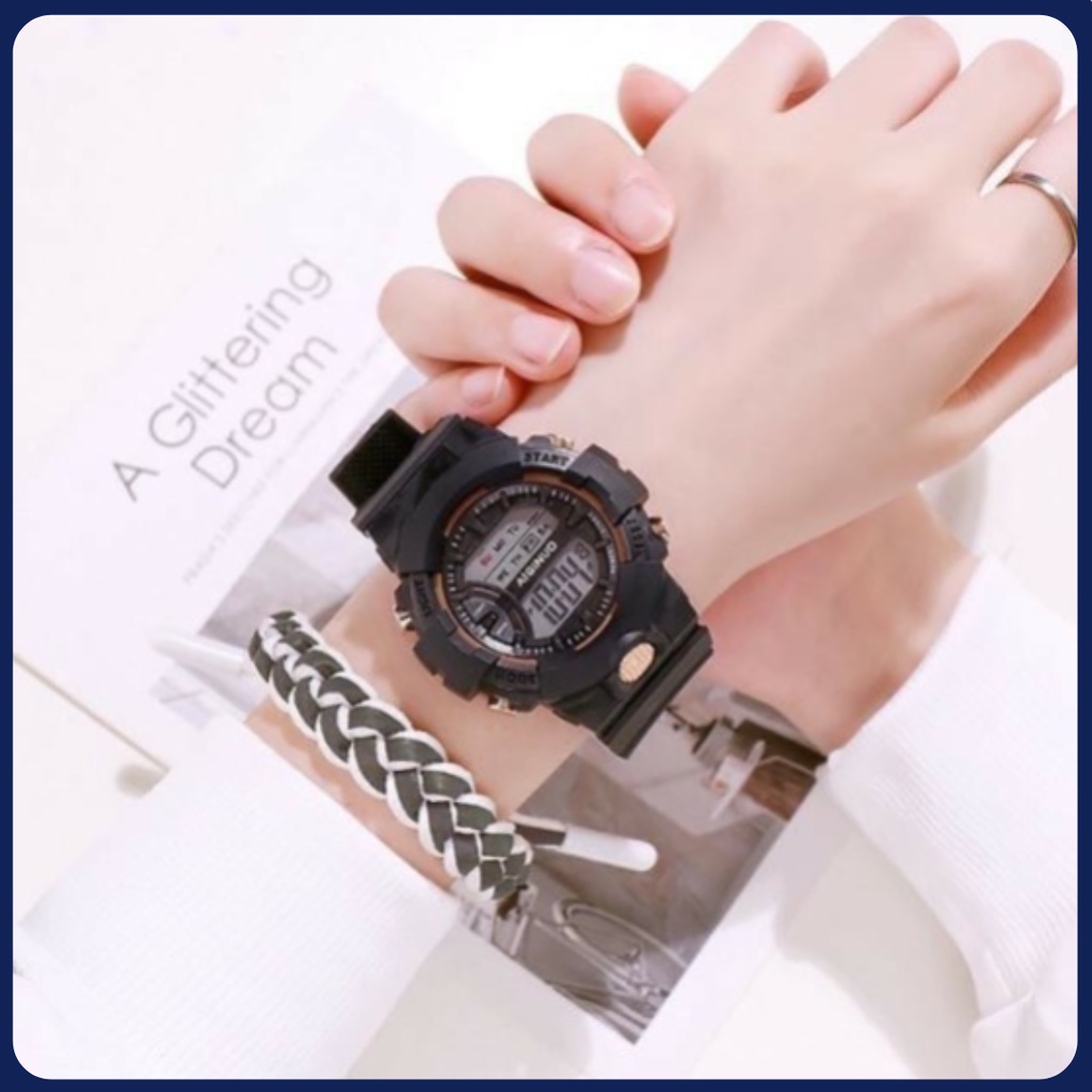 Jam Tangan Round Sports Digital LED untuk Couple Anak Remaja Dewasa