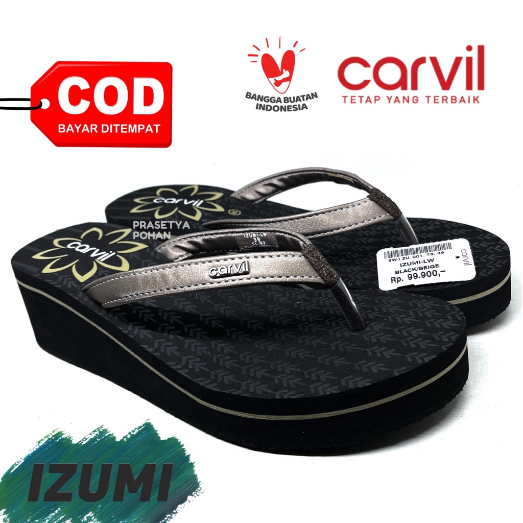 Sandal Wedges Carvil Original - Sendal Wedges Premium