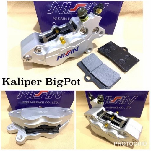 Kaliper Monoblok Bigpot Free Kampas Cadangan Original Nissin Thailand Kode 213