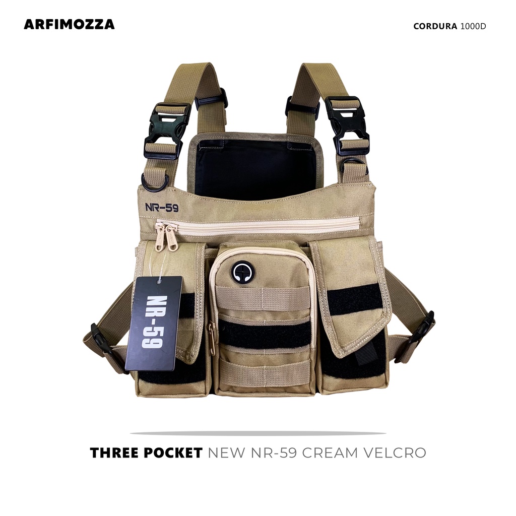 TAS DADA PRIA TACTICAL VELCRO CREAM / TAS DADA TACTICAL / TAS DADA / CHEST BAG / TAS DADA ARMY / TAS DADA PRIA / ORIGINAL NR-59