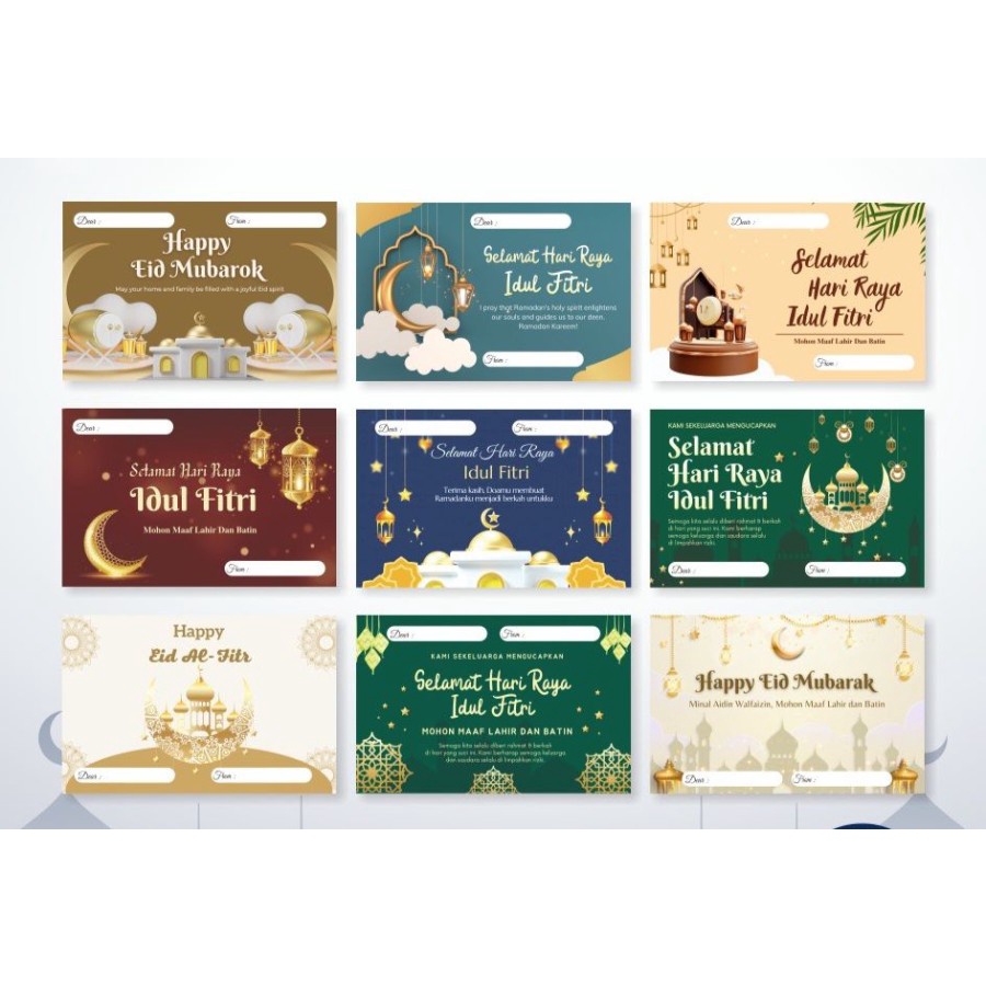 

GREETING CARD / Kartu Ucapan Idul Fitri Lebaran Happy Wedding