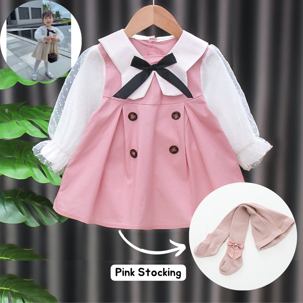 Cherry COD Yoori Dress Muslim Anak / Dress Anak Perempuan / Dress Tunik Anak / Baju Anak Perempuan D53 STOCKING JUAL TERPISAH