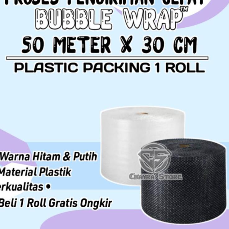 

Import ✨Terbaik✨ Bubble wrap roll (50meter x 30cm) | plastik bubble wrap tebal buruan