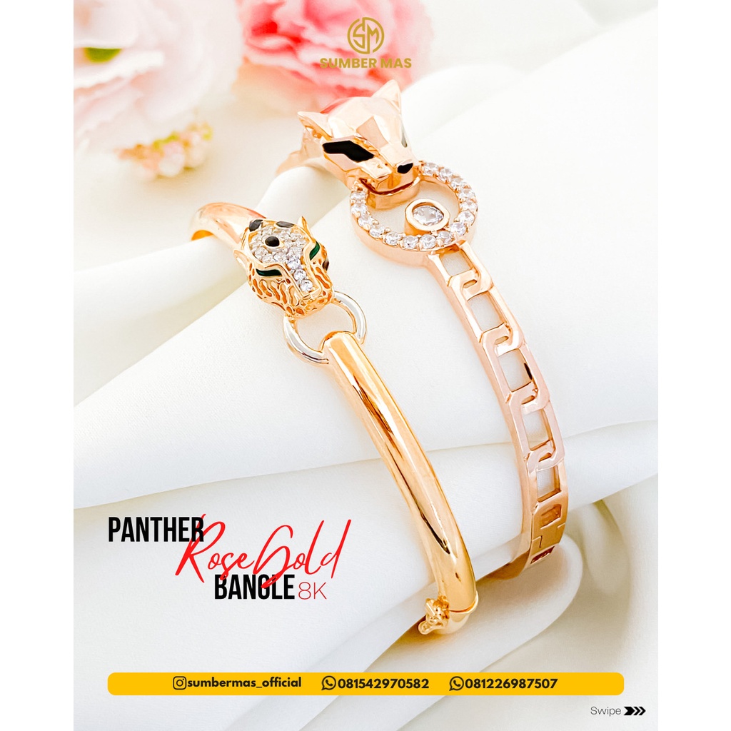 PANTHER ROSE GOLD BANGLE 8K - SUMBER MAS
