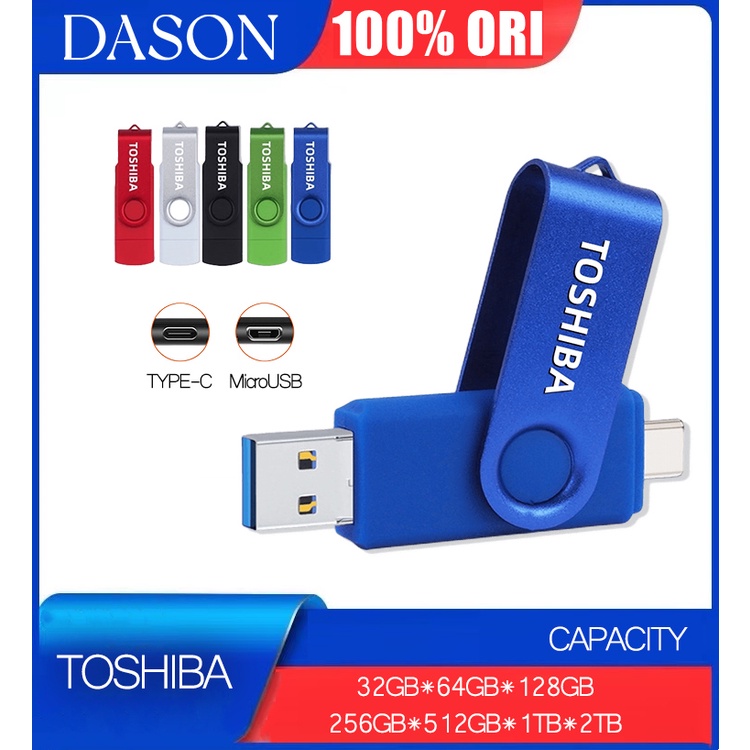 LARGE CAPACITY TOSHIBA FLASHDISK TYPE C 32GB/64GGB/128GB/256GB/512GB/1TB/2TB FLASH DRIVE TRANSMEMORY USB FLASH MEMORY USB 2.0