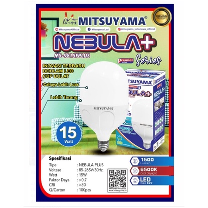 Bohlam Lampu LED Blub 5 watt sd 50  Watt Mitsuyama Cahaya Putih Nebula