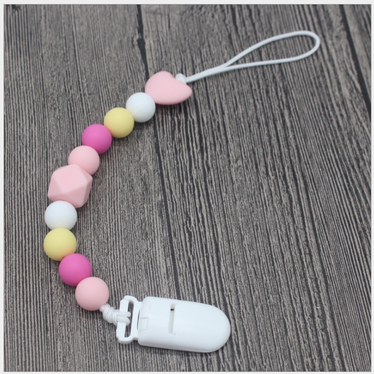 PC 16 | TEETHER GIGITAN TALI EMPENG BISA CUSTOM NAMA | PACIFIER CLIP | TEETHER TALI EMPENG DOT CHAIN GANTUNGAN BAHAN SILIKON KARET AMAN BAYI BPA FREE | RUZAIN MALL