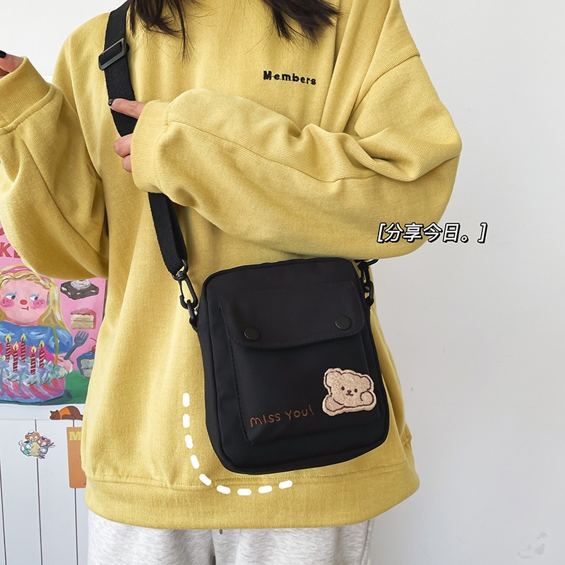 OVERFLOWS.ID MISS YOU SLING BAG TAS SELEMPANG WANITA KOREAN STYLE SLING BAG PEREMPUAN CUTE STYLISH TANAH AIR