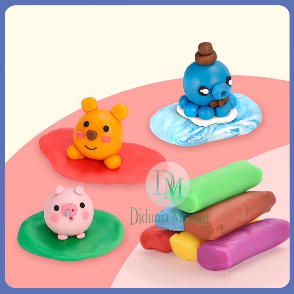 Mainan lilin plastisin edukasi anak cetakan kue ulang tahun play fun doh set birthday cake playdough