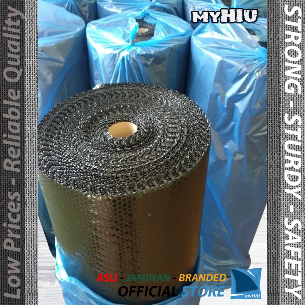 Plastik Kemas Bola Udara 50 meter x 125 cm Hitam 3,3 kg TEBAL - Bubble Wrap myHIU