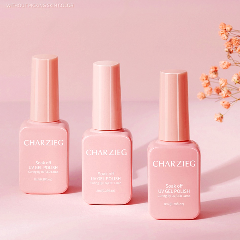 Charzieg Pink Kutek Nail Gel Polish 8ml UV/LED / cat kuku gel / Cat eye gel Nail polish kutek mata kucing KU057