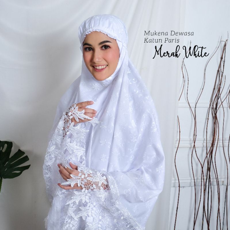 Mukena Dewasa Katun Paris Merak || Mukena Katun Paris Renda Milo