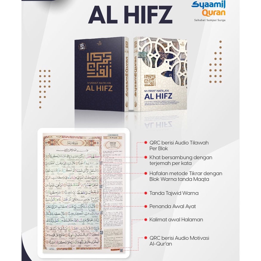 Al-Quran Hafalan Al-Hifz 4 Blok | Terjemah Per Kata | Tajwid | Bonus Audio Muratal dan Motivasi | A5
