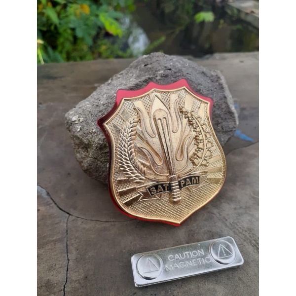 Pin Lencana Kewenangan Security Satpam Akrilik Magnet