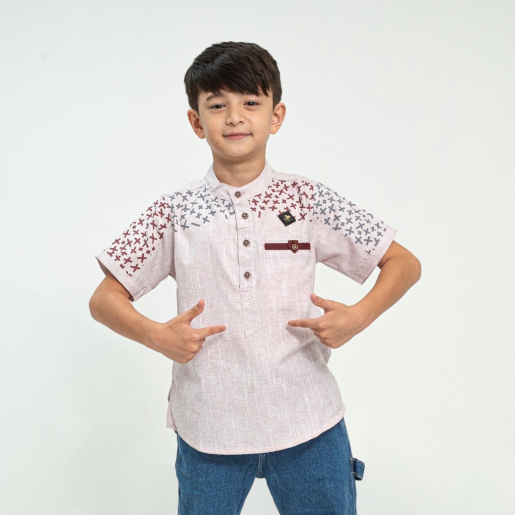 Baihaqi Kids Kurta Motif Lengan Pendek BAD08