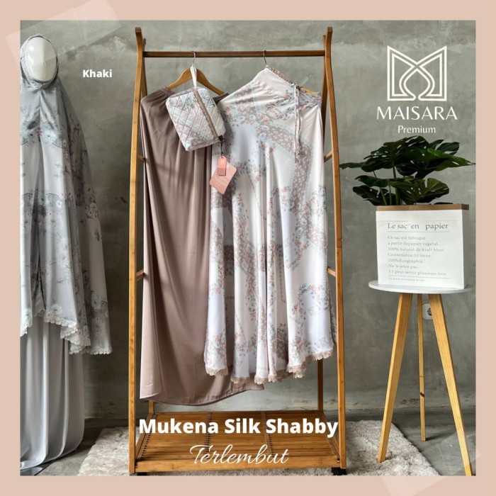 MUKENA SILK SHABBY MAISARA PREMIUM / SILK FLORAL MAISARA ORIGINAL