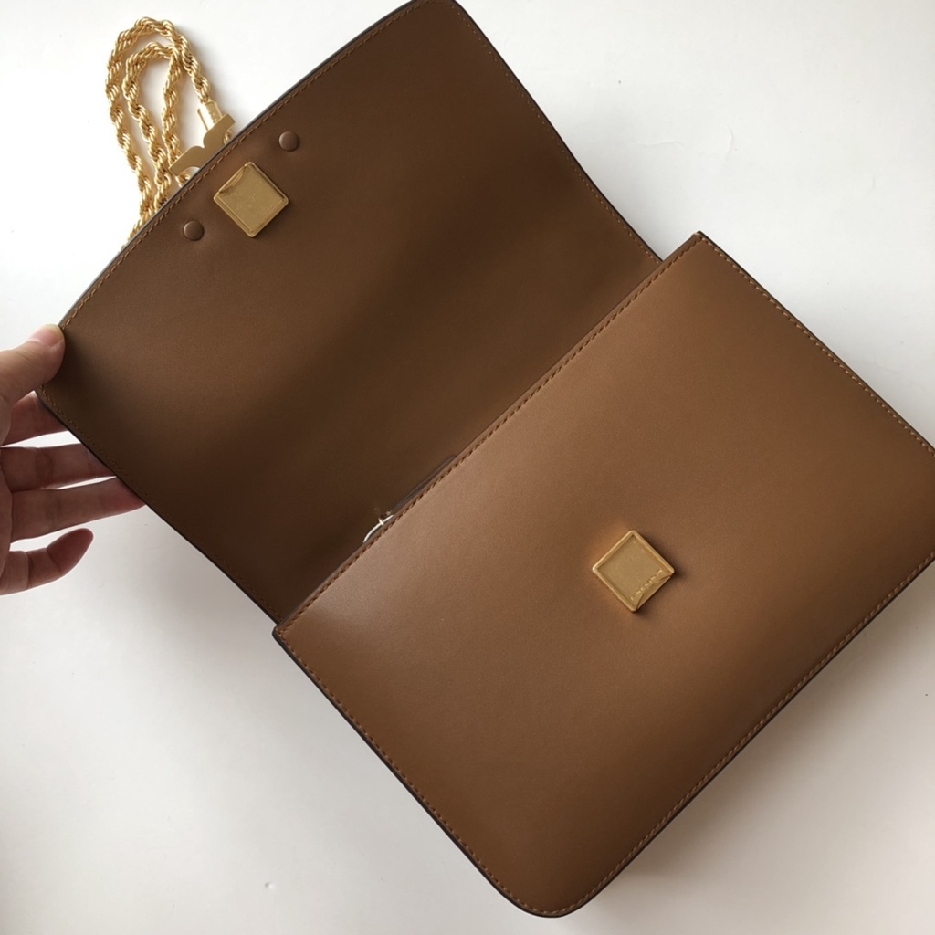 （Shopee live）TB73589-25CM-8 73589   Original TB  25cm cowhide material lady shoulder bag crossbody bag chain bag  dfb