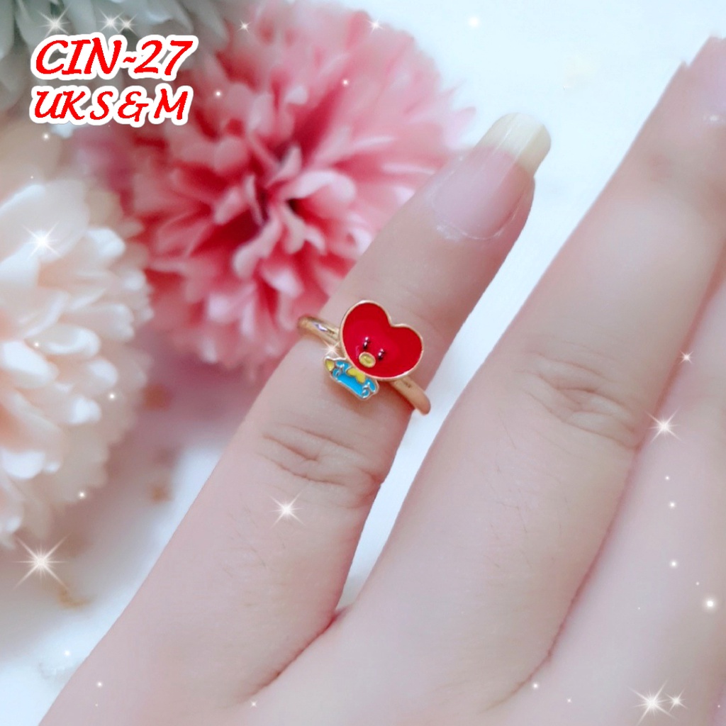 CINCIN ANAK MOTIF BT21/LOL/UNICORN KARTUN XUPING ANTI ALERGI