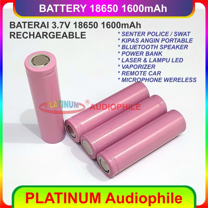 Baterai 3.7V 18650 Rechargeable Batre Baterai Cas 18650