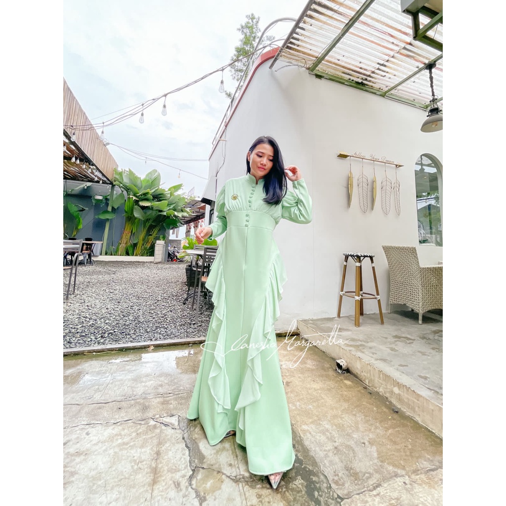 ( VM ) - Vanesha Margaretta - 818 Dress Duyung Scuba - Dress pesta - baju muslim