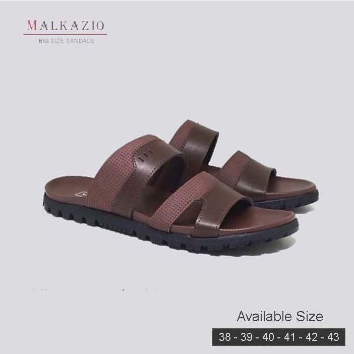 ALLEN X ZAGIB LEATHER | Sandal Pria Kulit Asli Slide 38-43 / Sendal Cowo Bapa Bapa Simple