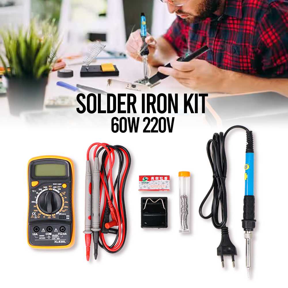 (BISA COD) FTIHSHP HANDSKIT Peralatan Solder Iron Kit 60W 220V - DT33D