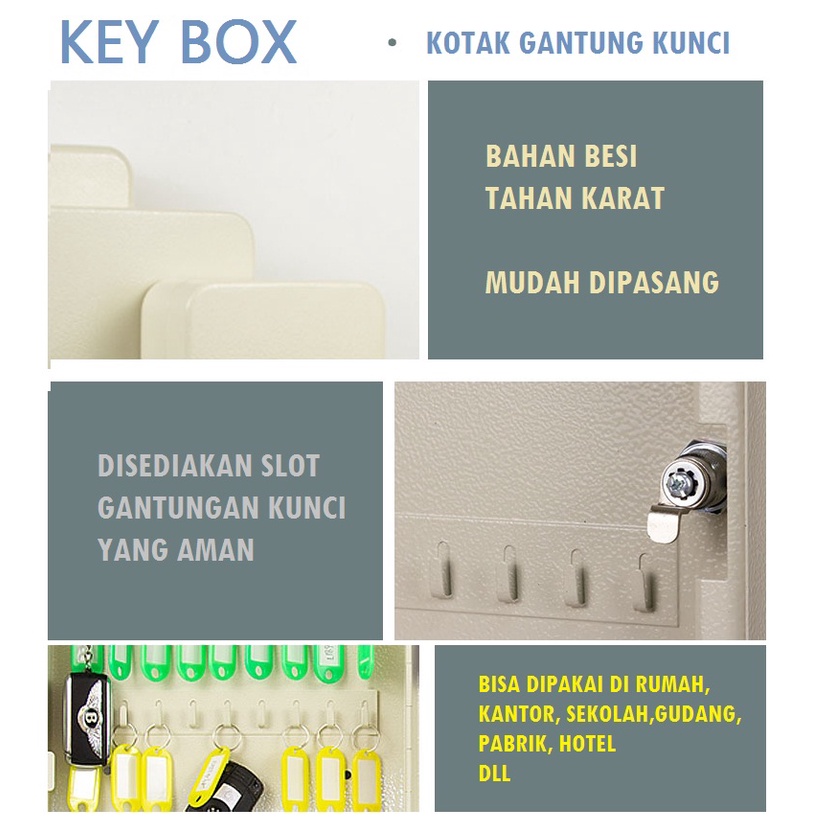 RB Key Box Gantungan kunci dinding Key Box dinding Cantelan kunci label KUNCI