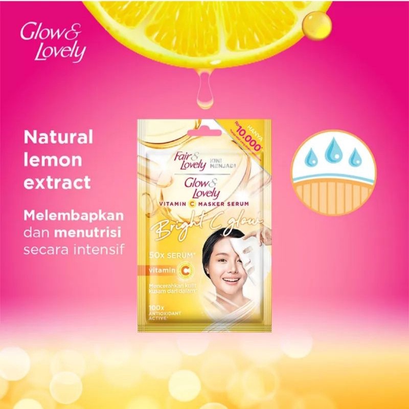 Fair Lovely Bright C Glow Serum Sheet Mask 20g