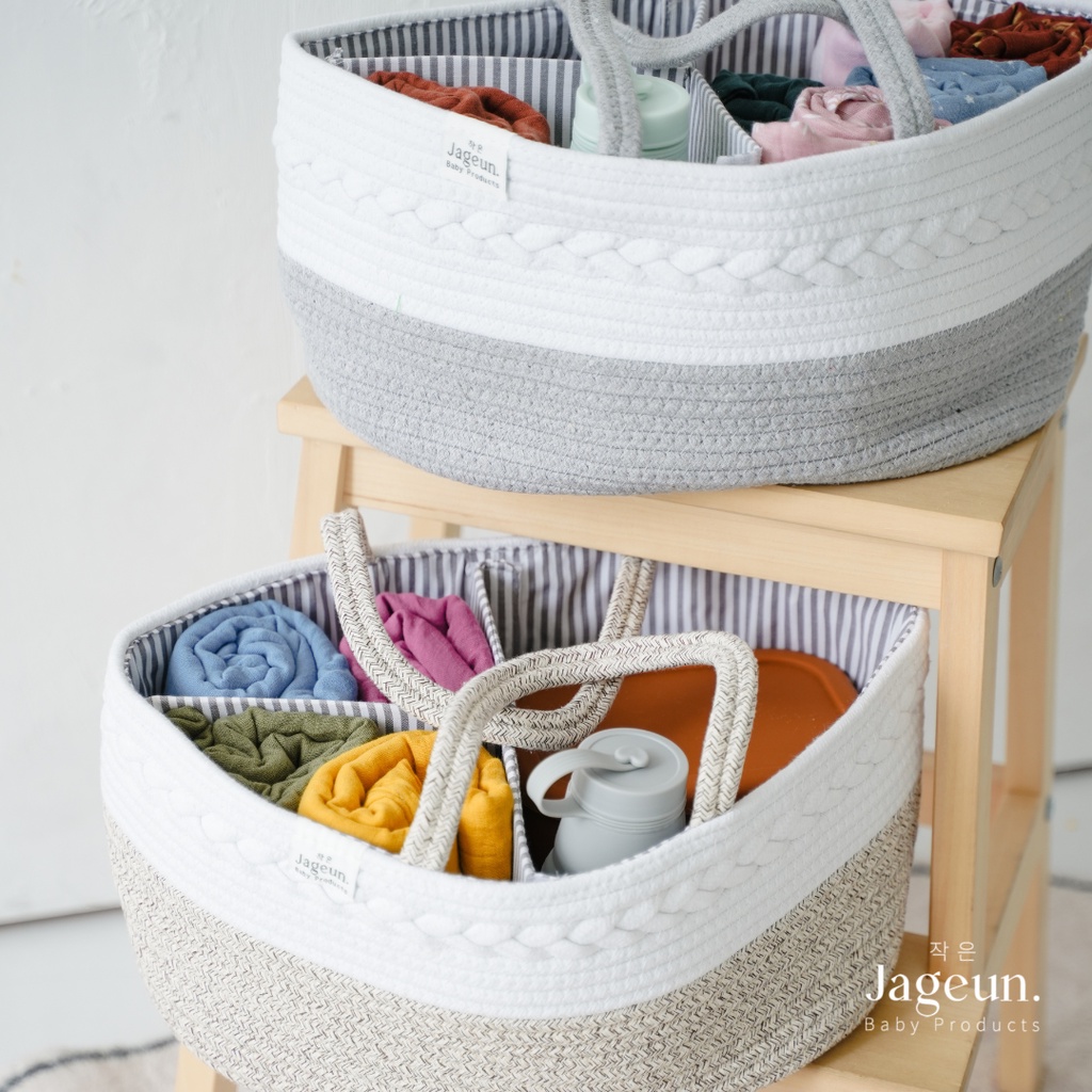 JAGEUN Premium Rope Caddy Diaper Bag | Tas Anyam Popok Peralatan Bayi