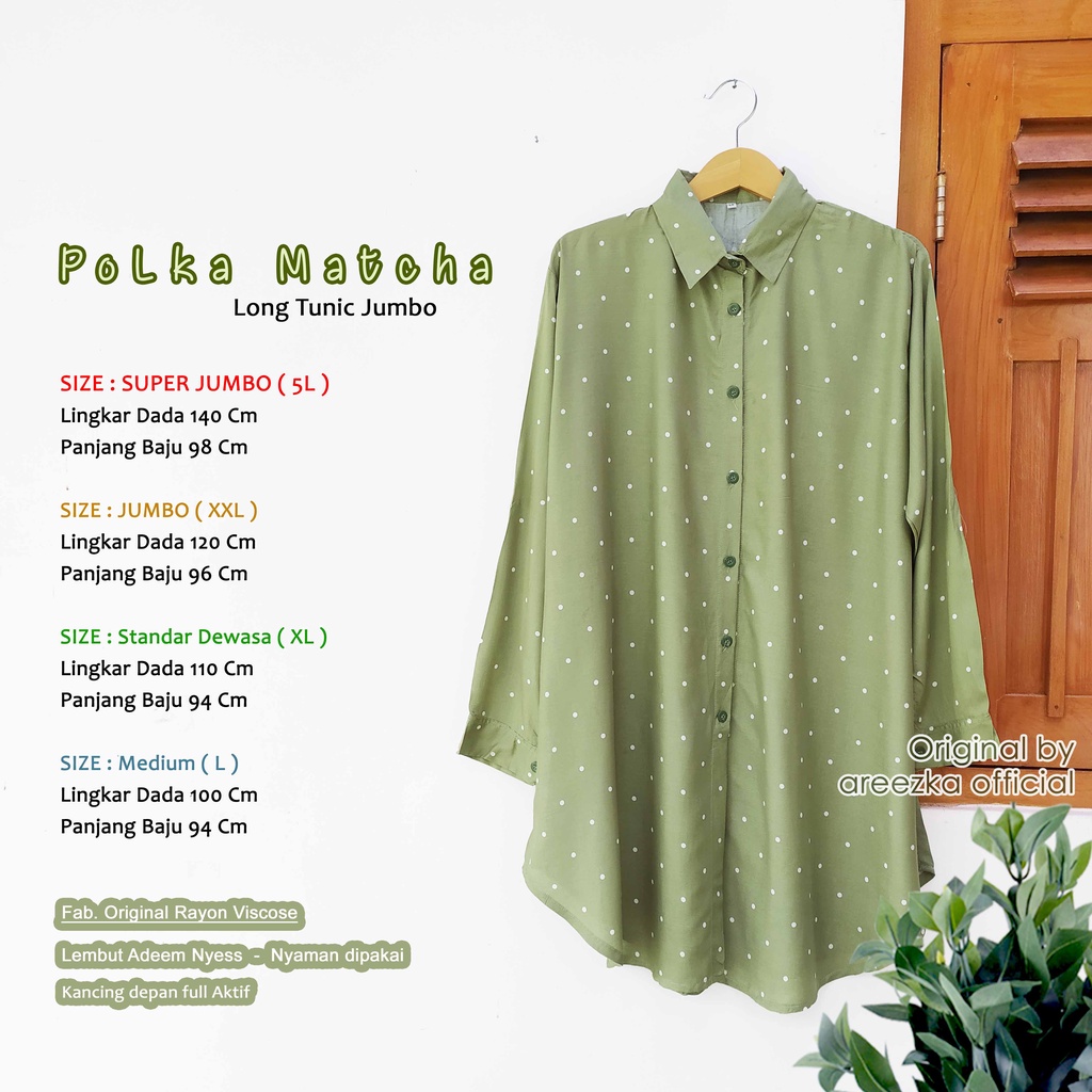 Moela Tunik Polos Rayon XL XXL LD 110 120