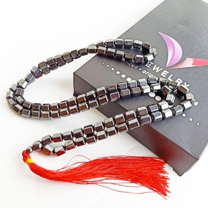 Tasbih Kalung Magnet Tabung Cutting 99 Butir - VeE Kalung Terapi
