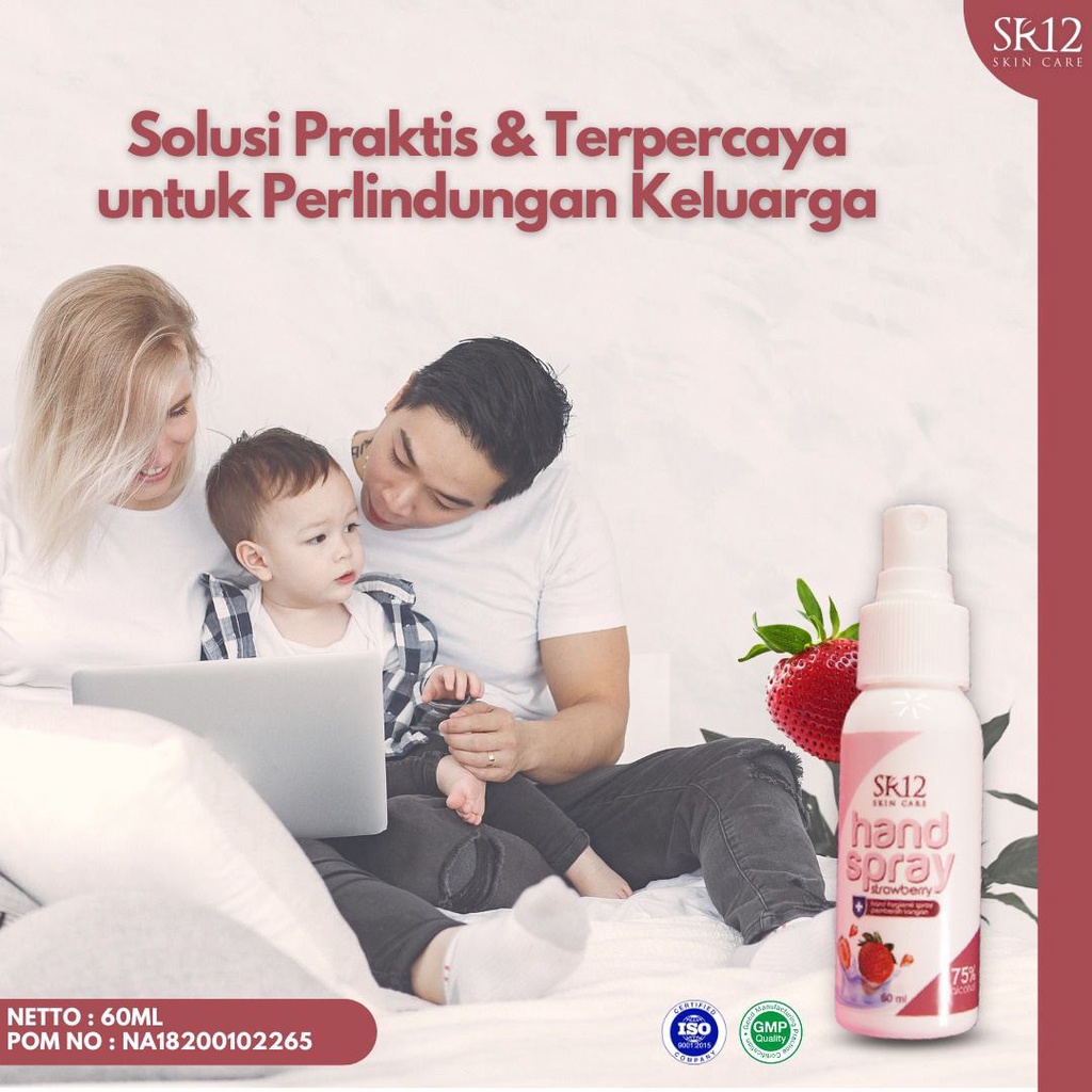 HAND SPRAY STRAWBERRY SR12 / HAND SANITIZER SPRAY / ALKOHOL 75%