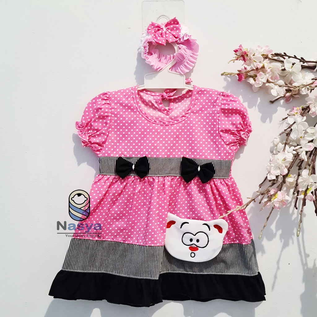 [P-065] Dress Bayi (0-6 bulan) / Setelan Bayi Perempuan Motif Lucu