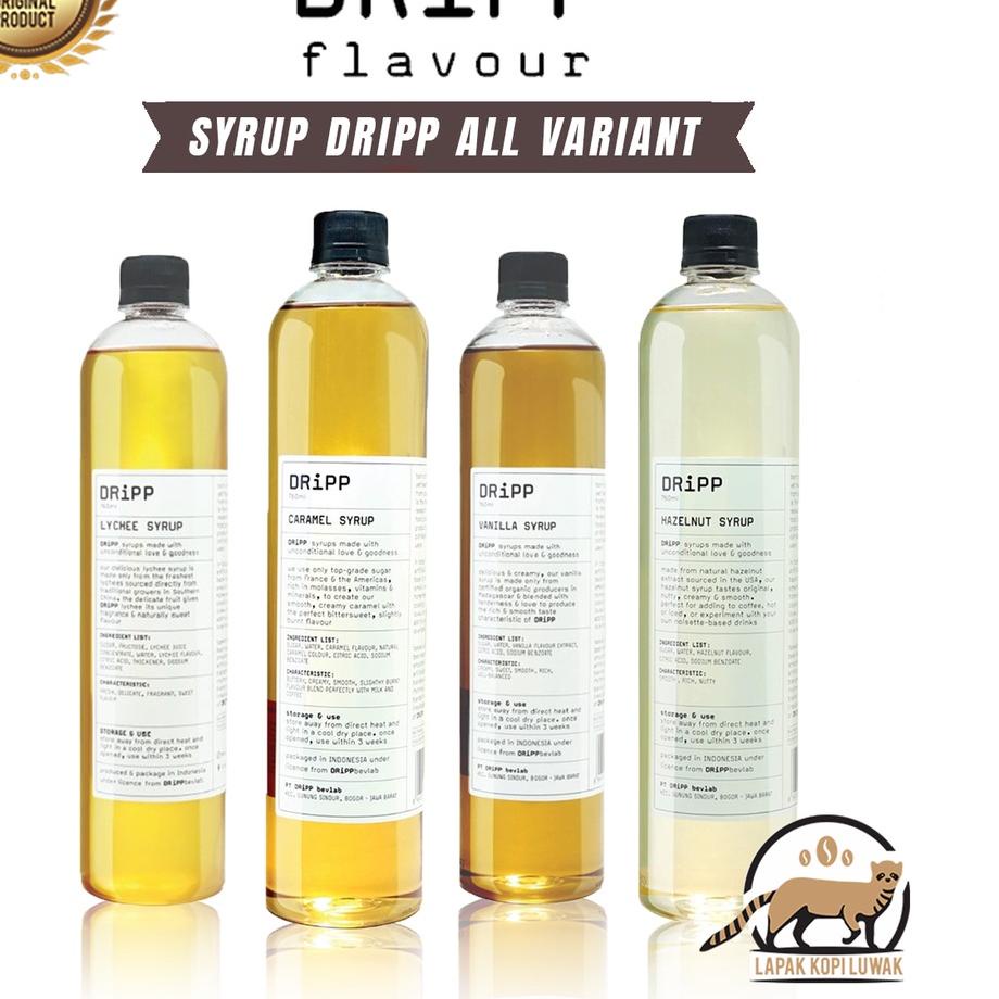 

➲ Dripp Syrup All Variant - Sirup Dripp Pandan, Caramel, Hazelnut, Vanilla, Lychee, Palm Sugar ♪