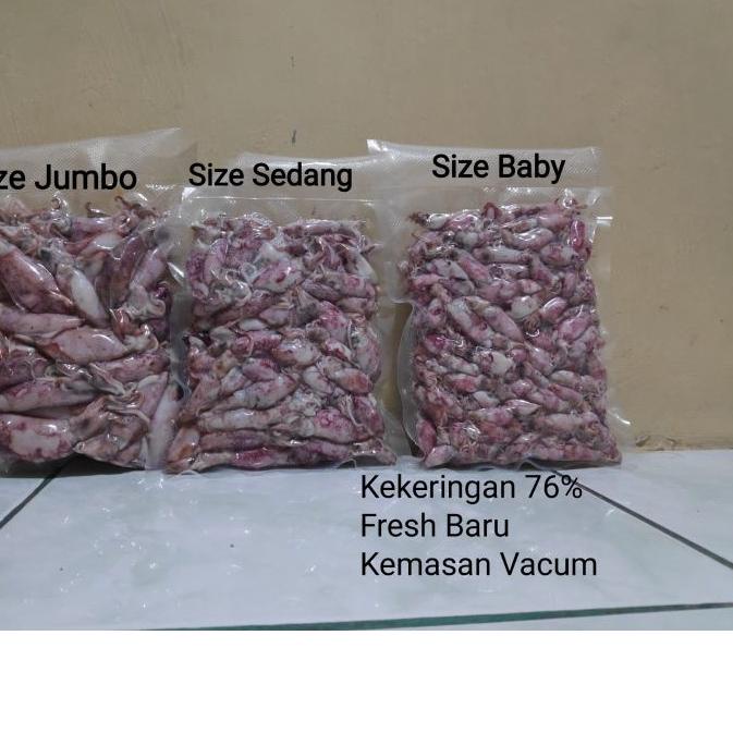 

✥ Sotong / Cumi / Cumi Asin / Cumi Rebus 500 Gram Size Jumbo|Sedang|Baby ❁