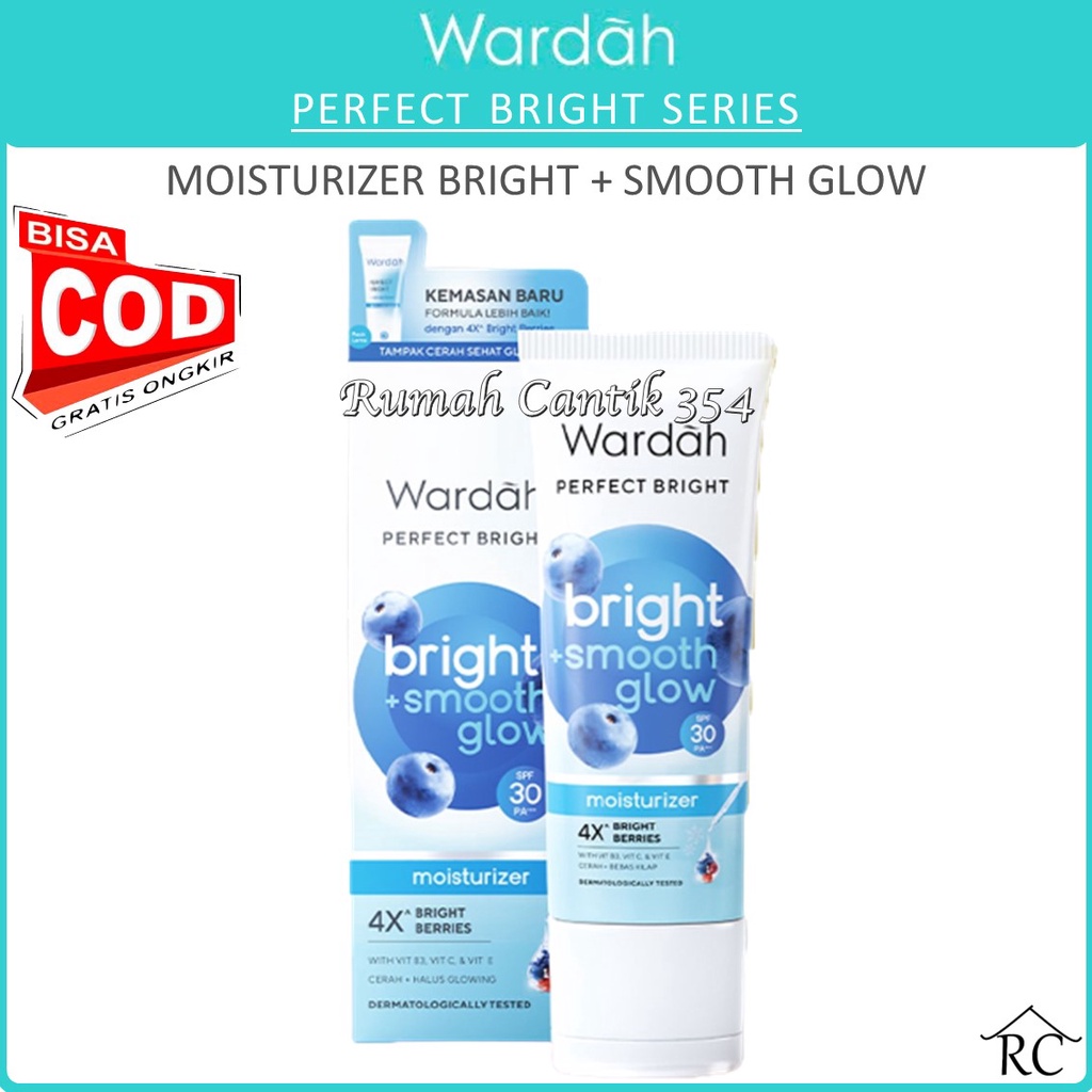 COD - Wardah Perfect Bright Moisturizer Normal Skin 20 ml - Pelembab dengan brightening powder, SPF 15 - RUMAH CANTIK 354