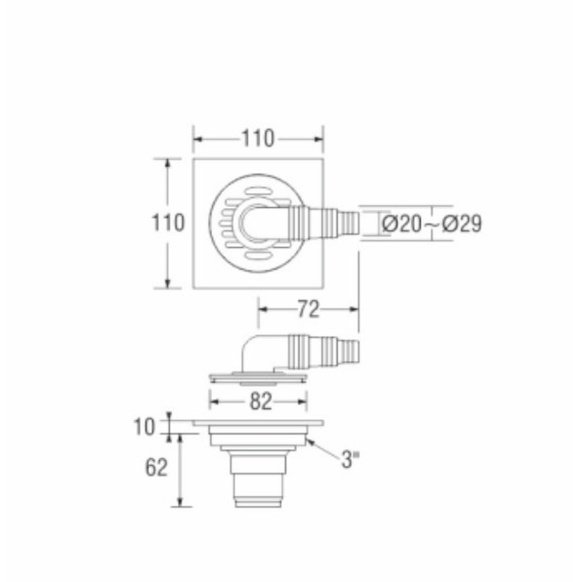 san ei HN906 original floor drain saringan got kamar mandi mesin cuci