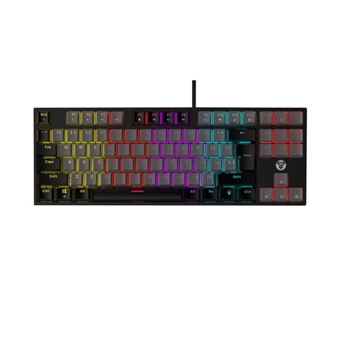 Fantech Atom MK876 RGB Mechanical Keyboard TKL Gray (Red/Blue Switch)